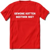 Gevonden Katten - Katten T-Shirt Kleding Cadeau | Dames - Heren - Unisex | Kat / Dieren shirt | Grappig Verjaardag kado | Tshirt Met Print | - Rood - XL