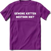 Gevonden Katten - Katten T-Shirt Kleding Cadeau | Dames - Heren - Unisex | Kat / Dieren shirt | Grappig Verjaardag kado | Tshirt Met Print | - Paars - M
