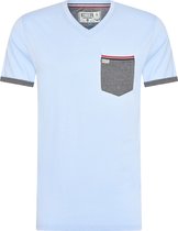 Mezaguz-Heren T-Shirt-Tellement-Sky Bleu-Korte Mouw-Maat M