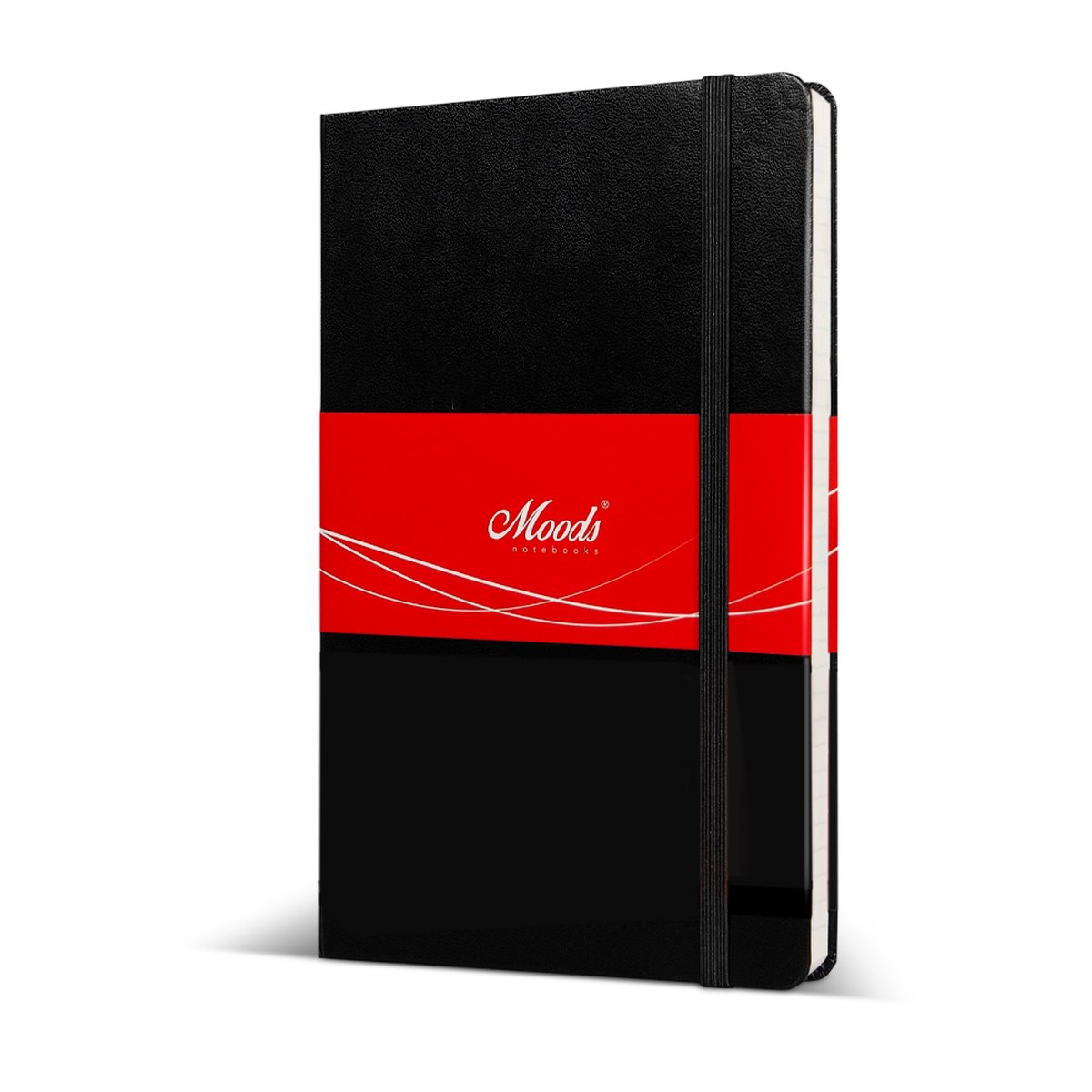 Moods® Hardcover Notitieboek A5 Zwart Gelinieerd
