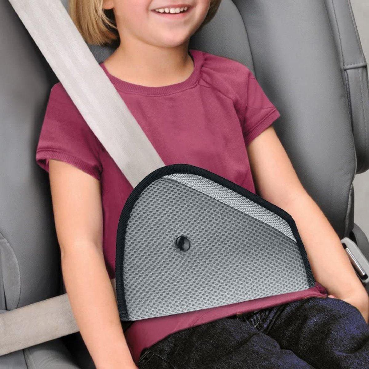 Autogordel Beschermer - Grijs - Gordelhoes Kinderen - Autogordel Beschermers Kind - Gordelbeschermer auto