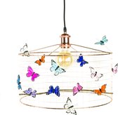 Hanglamp Kinderkamer met Vlinders-KOPER-Kinder hanglampen-Hanglamp kinderkamer koperkleurig-lamp met vlinders-vlinderlamp-Hanglamp Vlinders Koper-Ø40cm/LARGE