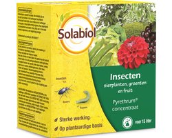Solabiol Pyrethrum Concentraat - 30 ml - Insecten Bestrijdingsmiddel op Plantaardige basis - Insectenspray voor Tuin - 15 L