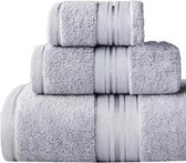 Flair™ Handdoekenset van 3 - Handdoeken - Lichtgrijs - Luxe Handdoekenset - Comfort - Zachte Handdoeken