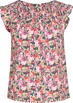 Paprika Dames Hemd met smokwerk en libertyprint - Outdoorblouse - Maat 48