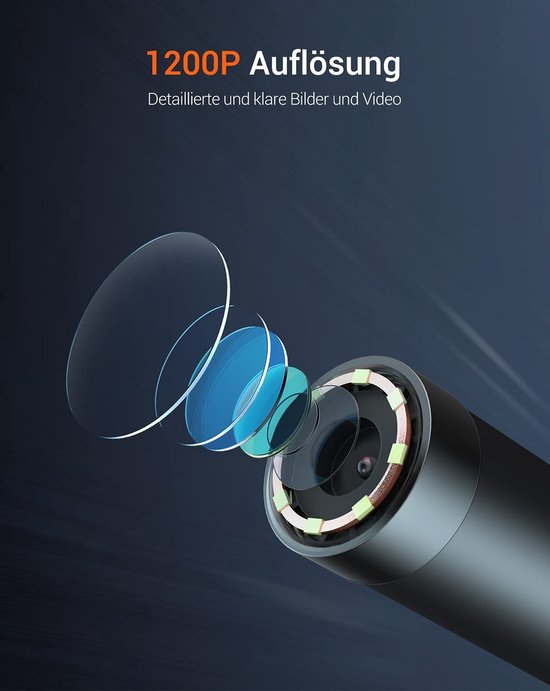 Camera filaire Endoscope 3.5m avec LED