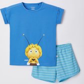 Woody pyjama meisjes - blauw - Maya de bij - 221-1-CPI-Z/840 - maat 140