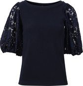 BR&DY top Lace Rib-Navy