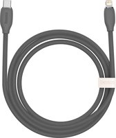Baseus iPhone / iPad kabel - Jelly Liquid - USB-C naar Lightning - 2 meter - 20W - Zwart