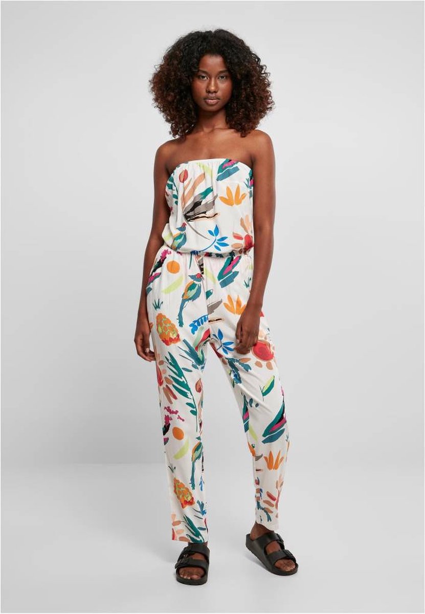 Urban Classics Viscose Bandeau whitesandfruity Jumpsuit 4XL Creme