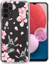 iMoshion Hoesje Geschikt voor Samsung Galaxy A13 (4G) Hoesje Siliconen - iMoshion Design hoesje - Roze / Blossom Watercolor