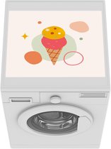 Wasmachine beschermer mat - IJs - Pastel - Zomer - Breedte 55 cm x hoogte 45 cm