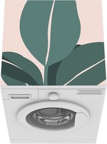 Wasmachine beschermer mat - Zomer - Bladeren - Abstract - Breedte 60 cm x hoogte 60 cm