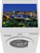 Wasmachine beschermer mat - Rotterdam - Nederland - Skyline - Breedte 55 cm x hoogte 45 cm