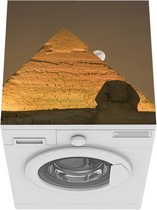 Wasmachine beschermer mat - De maan achter de piramides van Gizeh - Breedte 60 cm x hoogte 60 cm