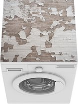 Wasmachine beschermer mat - Muur - Steen - Baksteen - Breedte 60 cm x hoogte 60 cm