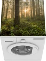 Wasmachine beschermer mat - Bos - Zon - Licht - Breedte 60 cm x hoogte 60 cm