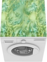 Wasmachine beschermer mat - Patroon - Waterverf - Groen - Breedte 60 cm x hoogte 60 cm