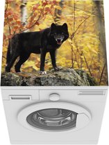 Wasmachine beschermer mat - Wolf - Rots - Boom - Breedte 60 cm x hoogte 60 cm