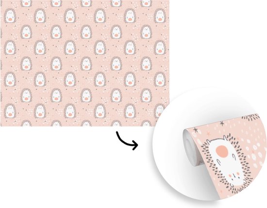 Behang - Fotobehang Egel - Pastel - Kinderen - Breedte 330 cm x hoogte 240 cm