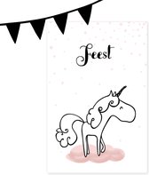 Planet Puk | Luxe uitnodiging set - Eenhoorn | 10 grote kaarten inclusief envelop én sluitzegel! | kinderfeestje | verjaardagsfeestje | kinderfeest meisje | unicorn