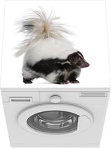 Wasmachine beschermer mat - Wit-zwart stinkdier - Breedte 60 cm x hoogte 60 cm