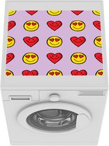 Wasmachine beschermer mat - Hart - Emoji - Patroon - Breedte 55 cm x hoogte 45 cm