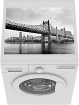 Wasmachine beschermer mat - Queensboro Bridge - zwart wit - Breedte 55 cm x hoogte 45 cm