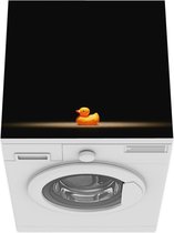 Wasmachine beschermer mat - Badeendjes - Licht - Geel - Zwart - Breedte 60 cm x hoogte 60 cm
