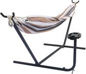 Luxiqo® Hangmat - 2-Persoons Hangmat - Hangmat met Frame - Hangmat met Zonwering - Hangstoel met Frame - Hangmat voor Binnen en Buiten - 290X100X135cm