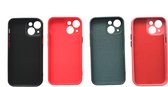 Apple iphone 12 Hoesje Back Cover met camera bescherming Donker Groen 1x Gratis Glass Screenprotecto