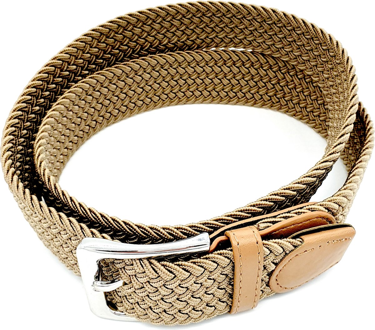 Elastische Riem - Stretch - Beige - 115cm