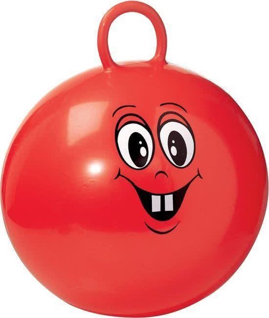 Speelgoed Skippybal - rood - 50 cm - met gezicht - buitenspeelgoed
