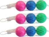Set van 12x stuks gekleurde beachball ballen 5 cm - Strand balletjes - Strandtennisballen