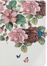 Peachy Wallet Portemonnee Hoes Case Kunstleer Bloemen Natuur voor iPad Pro 10.5 inch iPad Air 3 10.5 inch iPad 10.2 inch - Roze