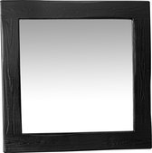 Exclusives - spiegels - spiegel houten lijst zwart - 120x120 - lijstbreedte 15 cm - vierkante spiegel