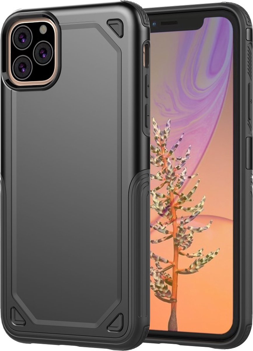 Peachy ProArmor protection hoesje bescherming geschikt voor iPhone 11 Pro case - Black