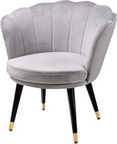 Fauteuil "Soft" - 1 zit - Velvet Grijs - Moderne zetel - B 70 cm - Design fauteuil