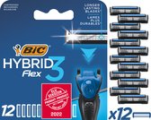 BIC Hybrid 3 Flex scheermesjes voor mannen - 12 navulmesjes -  Product van het Jaar 2022 - Geen houder