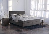 NumberOne® 2 Persoons Boxspring Springcrest 180x210 cm - Met Geïntegreerde Topper - Antraciet