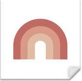 Muursticker Regenboogtrend Rood vierkant