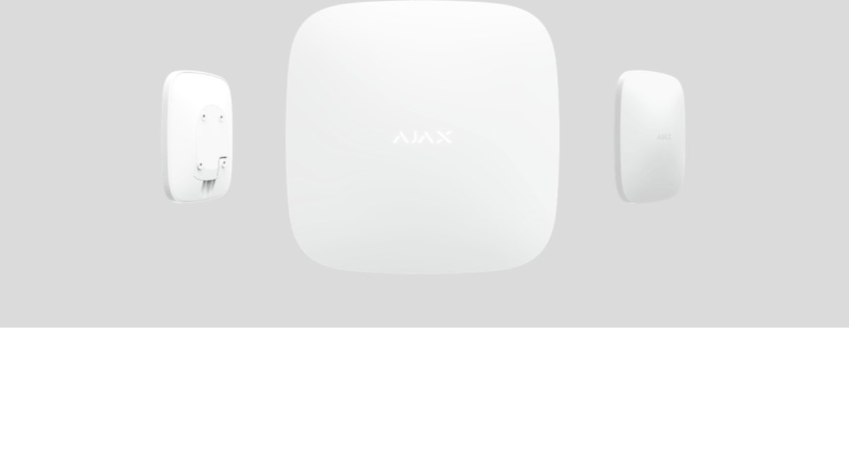 Ajax Hub 1 bedieningspaneel - draadloos - alarmsysteem - inbraak- centrale binnen in het wit