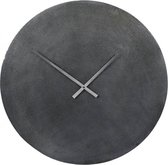 wandklok Merkur 55,5 x 5 cm aluminium grijs