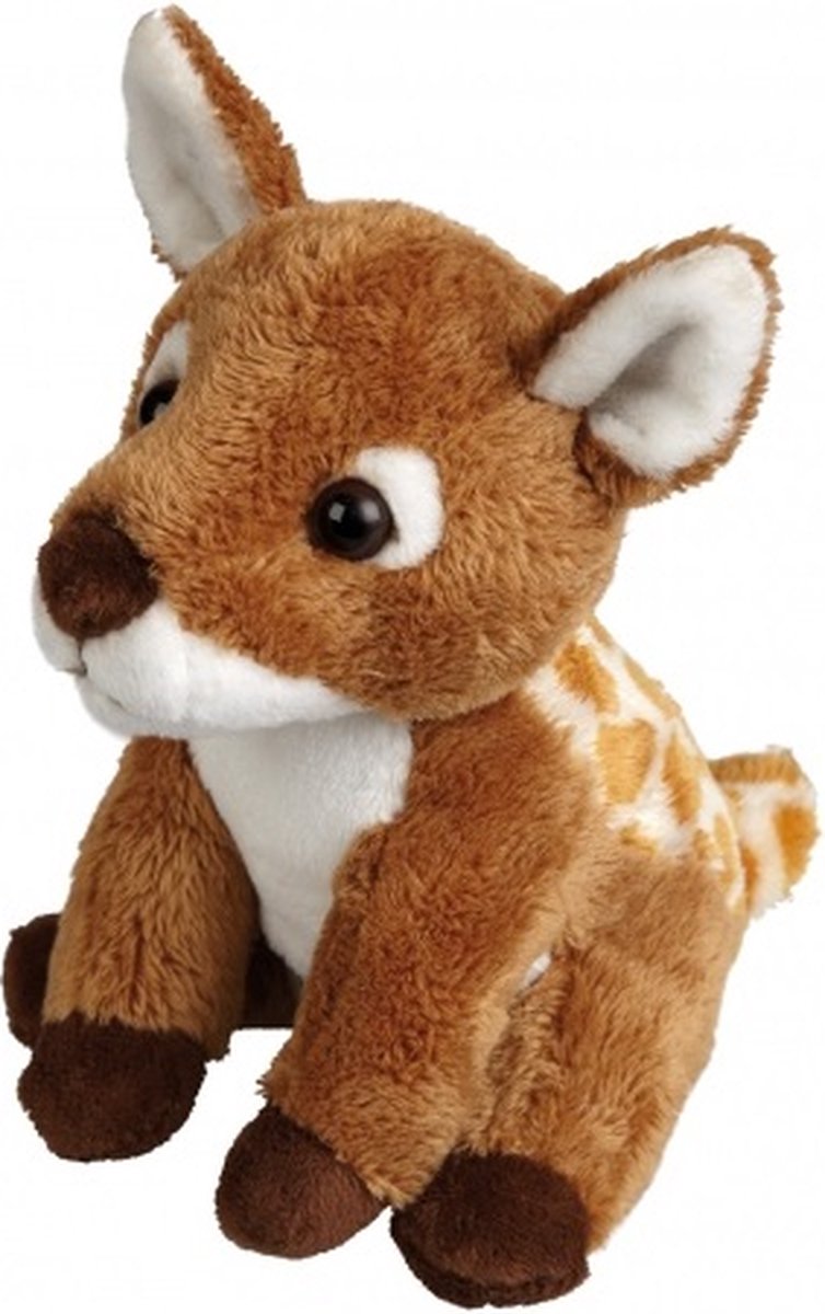 Ravensden Pluche knuffel hertje - 15 cm - bruin - bosdieren knuffels - kinderen