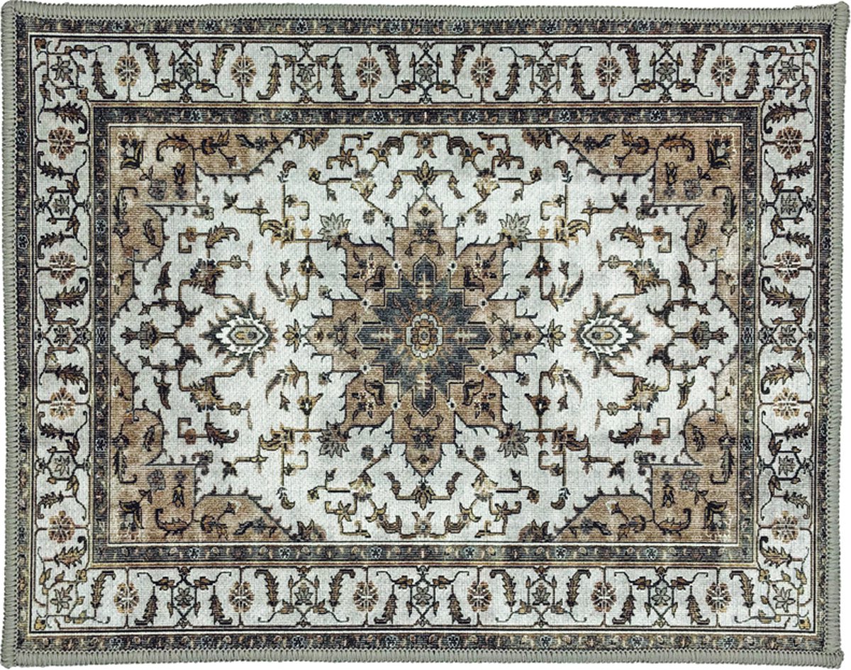Lavandoux - Placemat - Tapijt - Vintage - Hrara - Beige - 46x36 cm - 4 stuks