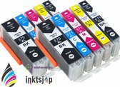 Set 10x inkt cartridge voor Canon 570XL 571XL PGI-570XL CLI-571XL Pixma MG-5750 MG-6850 MG-6851 MG-6852 MG-6853 MG-7750 MG-7751 MG-7752 MG-7753 TS-5050 TS-5051 TS-5052 TS-5053 TS-5