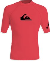 Quiksilver - UV-Zwemshirt met korte mouwen voor jongens - All time - Koraal - maat 116cm