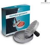 ProudProducts Hamburgerpers met 100 Wax Papiertjes – Hamburgermaker – Hamburger Pers - BBQ Accesoires - RVS
