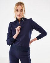 Zip Collar Sweat Dames - Navy - Maat XL