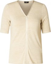 YEST Khloe Jersey Shirt - Soft Sand/Melange - maat 34